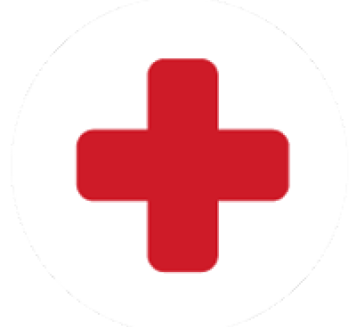Ikonka przedstawiająca czerwony krzyż na białym tle