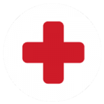 Ikonka przedstawiająca czerwony krzyż na białym tle